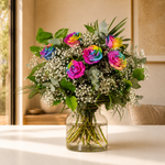 Half Dozen Rainbow Roses