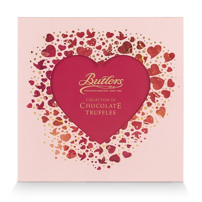 Butler's heart motif truffles