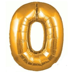 Number "0" Large Gold Foil Balloon
