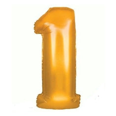 Number "1" Large Gold Foil Balloon