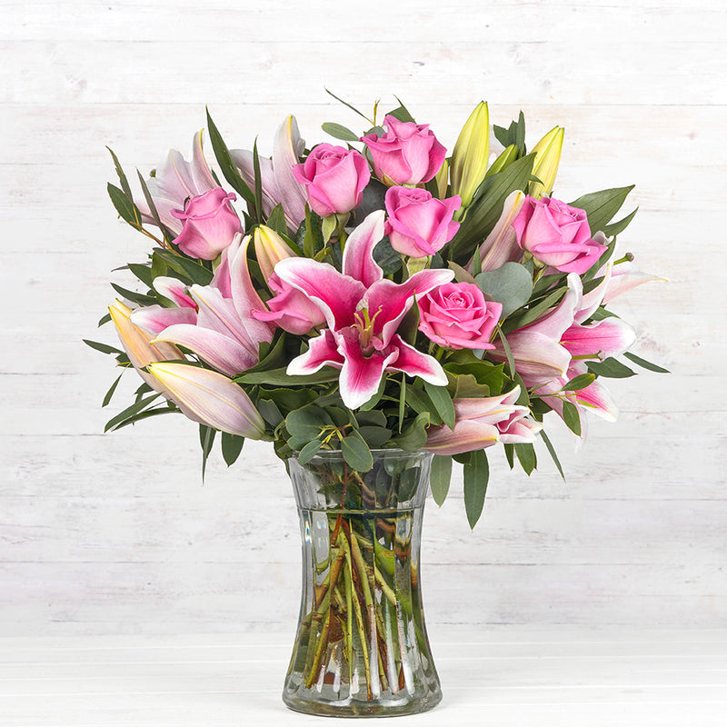 Pink Rose & Lily Bouquet
