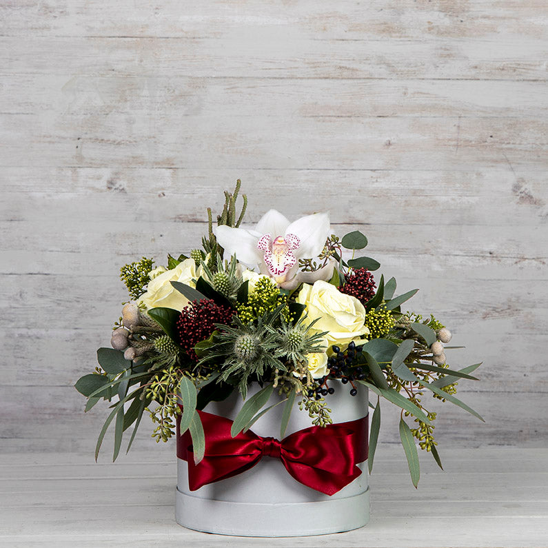 White Festive Hatbox